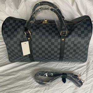 Black Checkered Weekend Bag Duffle NeverBeen Used